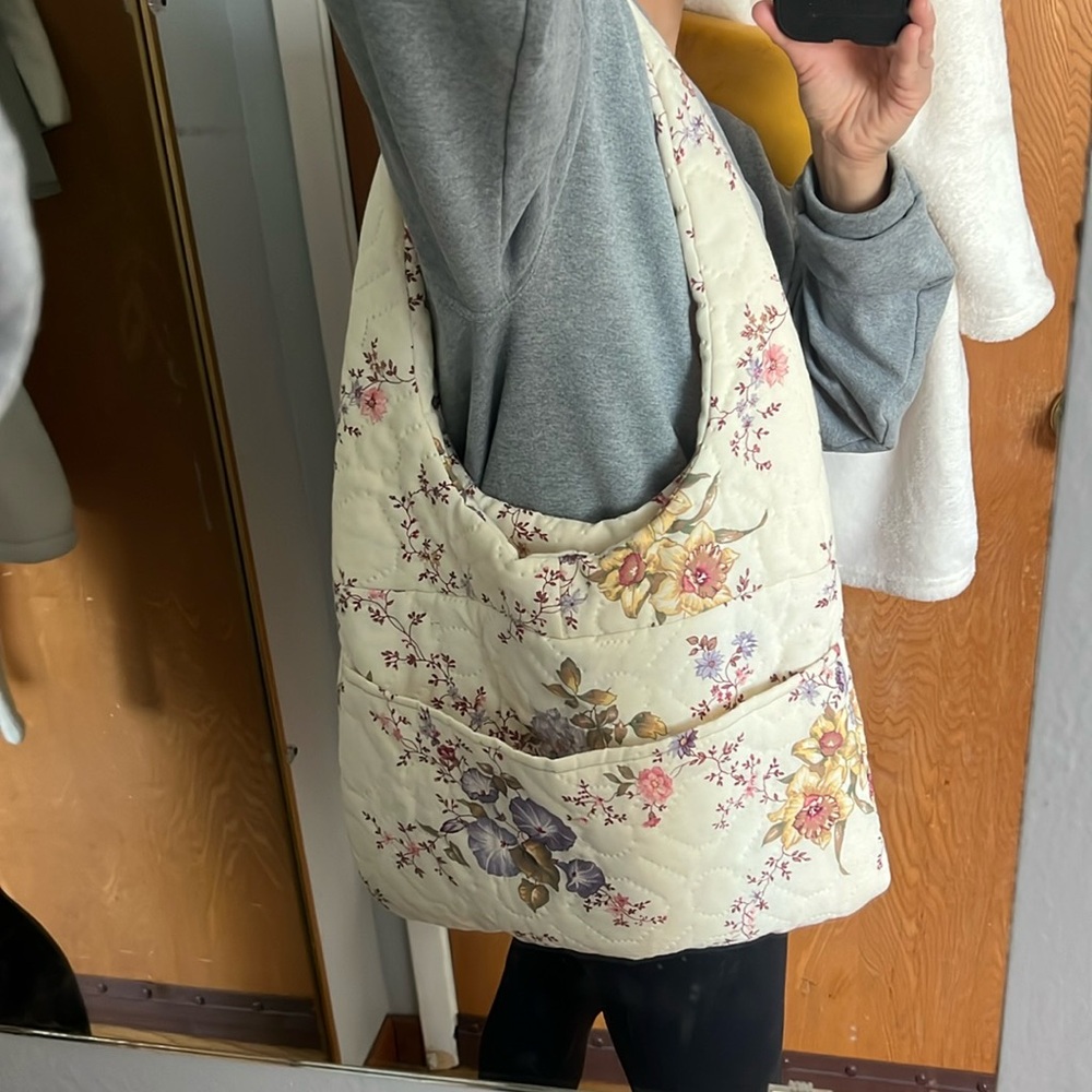 Upcycled Floral Handmade Quilt Purse